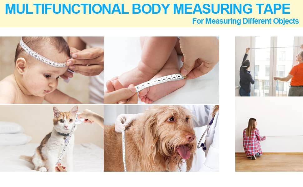 VAGHASIYA Retractable Body Measuring Tape - 150cm / 60 Inch Soft Sewing Tailor Tape with Lock Pin & Push Button for Body Fat Measurement, Weight Loss, Fitness Tracking & Clothing Alterations | Perfect for Home Gym, Sewing Projects & Health Monitoring