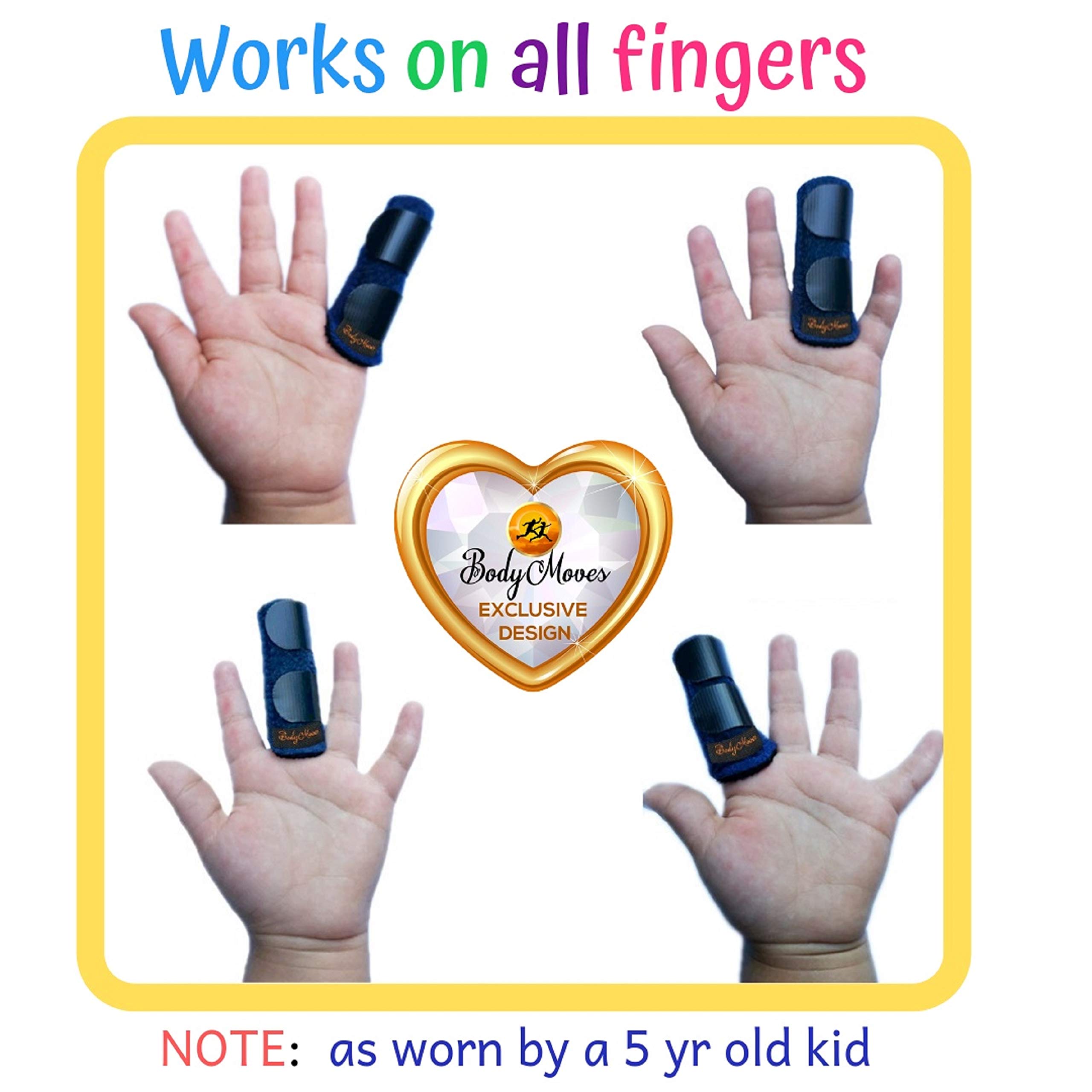 BodyMoves Finger Splints for Teens & Kids - Pinky Support (2-Pack, Desert Sand Beige) | Comfortable & Adjustable Finger Brace for Typing, Writing & Daily Activities