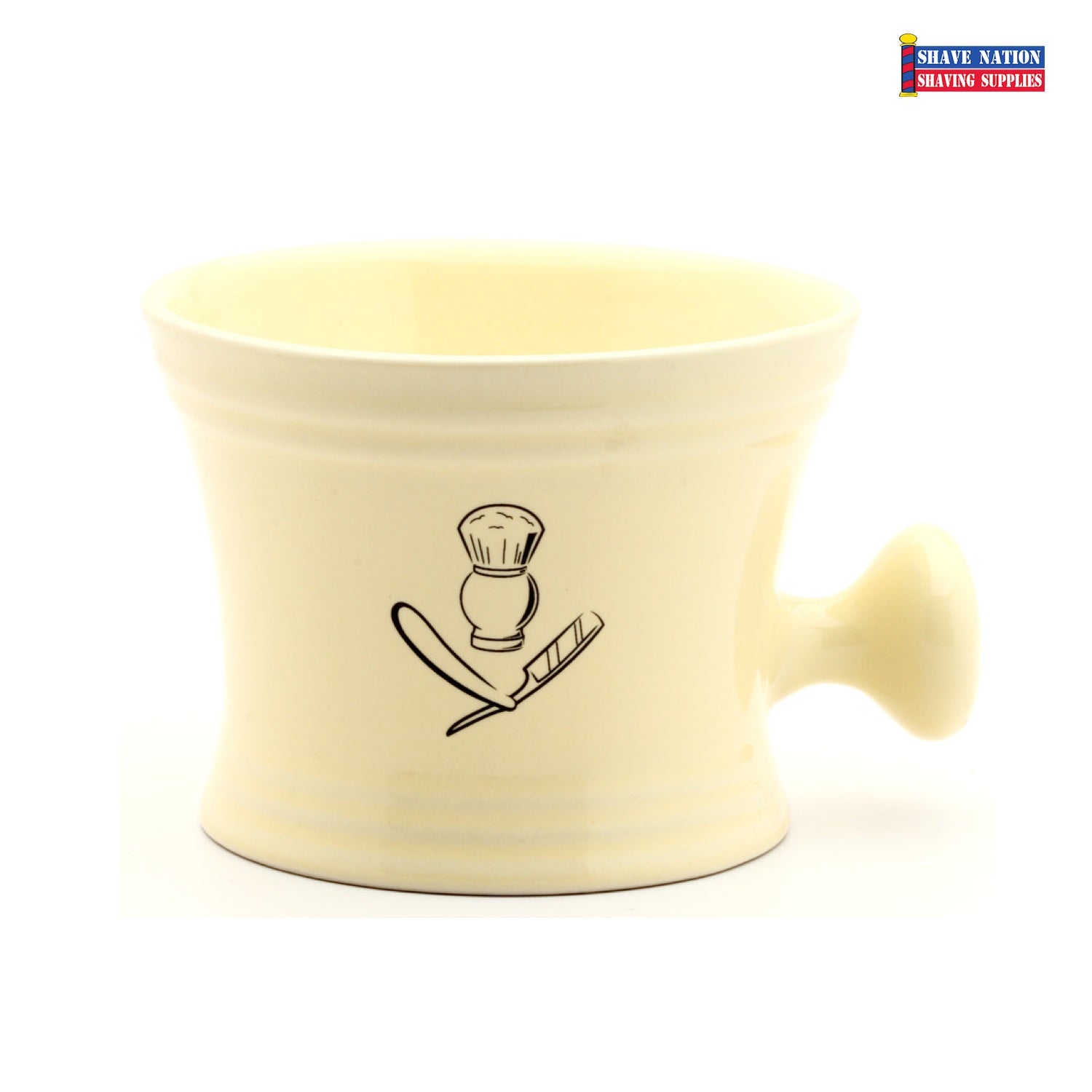 Pure Badger Large Apothecary Shaving Mug - Classic Wet Shaving Bowl for Men with Soap Holder, Perfect for Traditional Shaving Rituals & Grooming Gifts