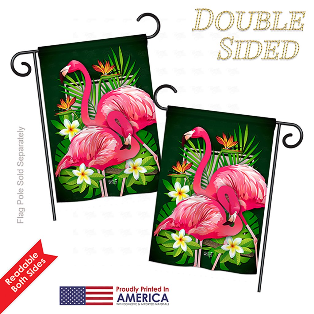 Tropical Flamingo Garden Flag - 13