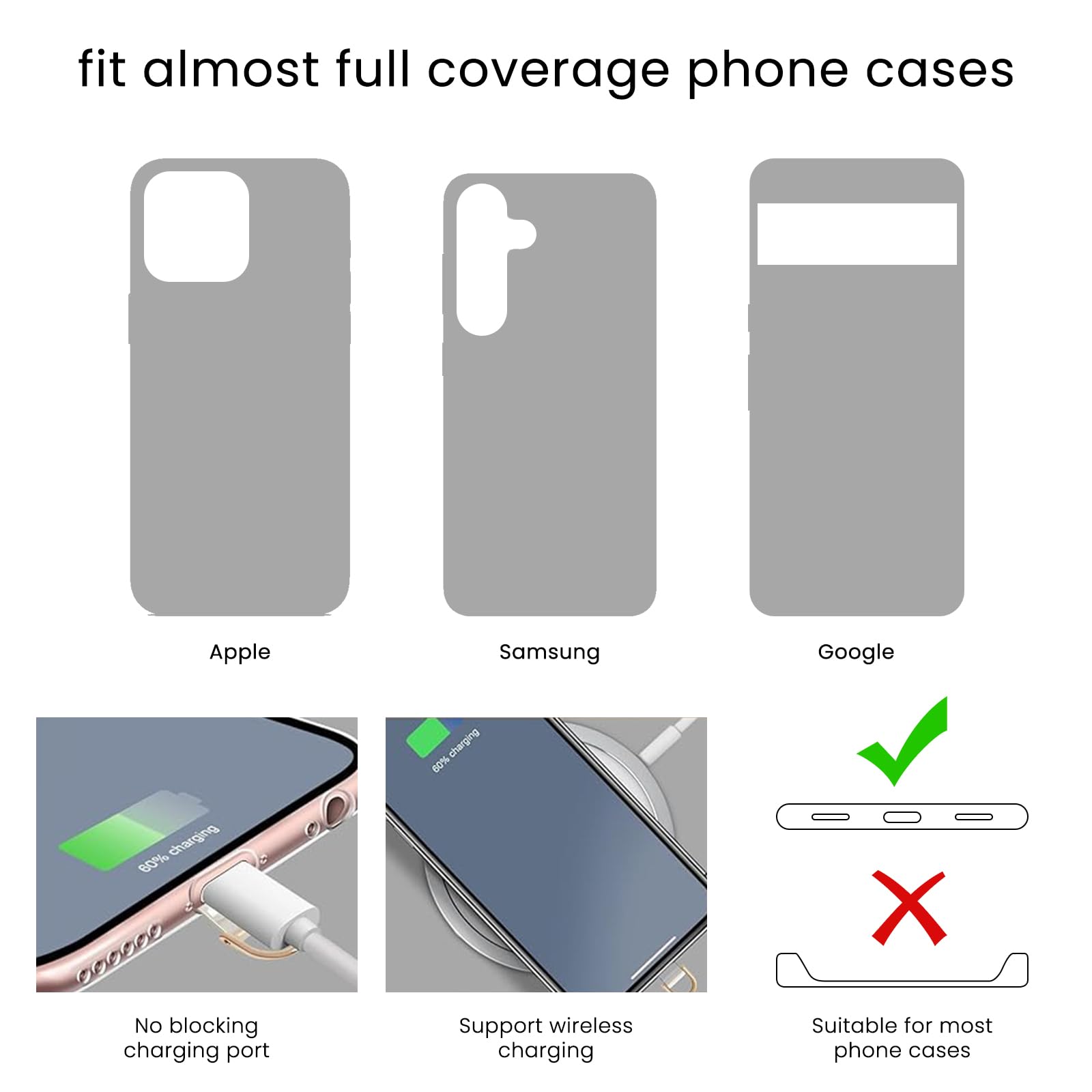 Universal Crossbody Phone Lanyard with 3 Pad Patches - Adjustable Shoulder Strap for iPhone 16 Pro Max/15/14/11, Samsung S24/Flip 5, Google & Moto Phones (Gold) - Perfect for Travel, Shopping & Hands-Free Convenience