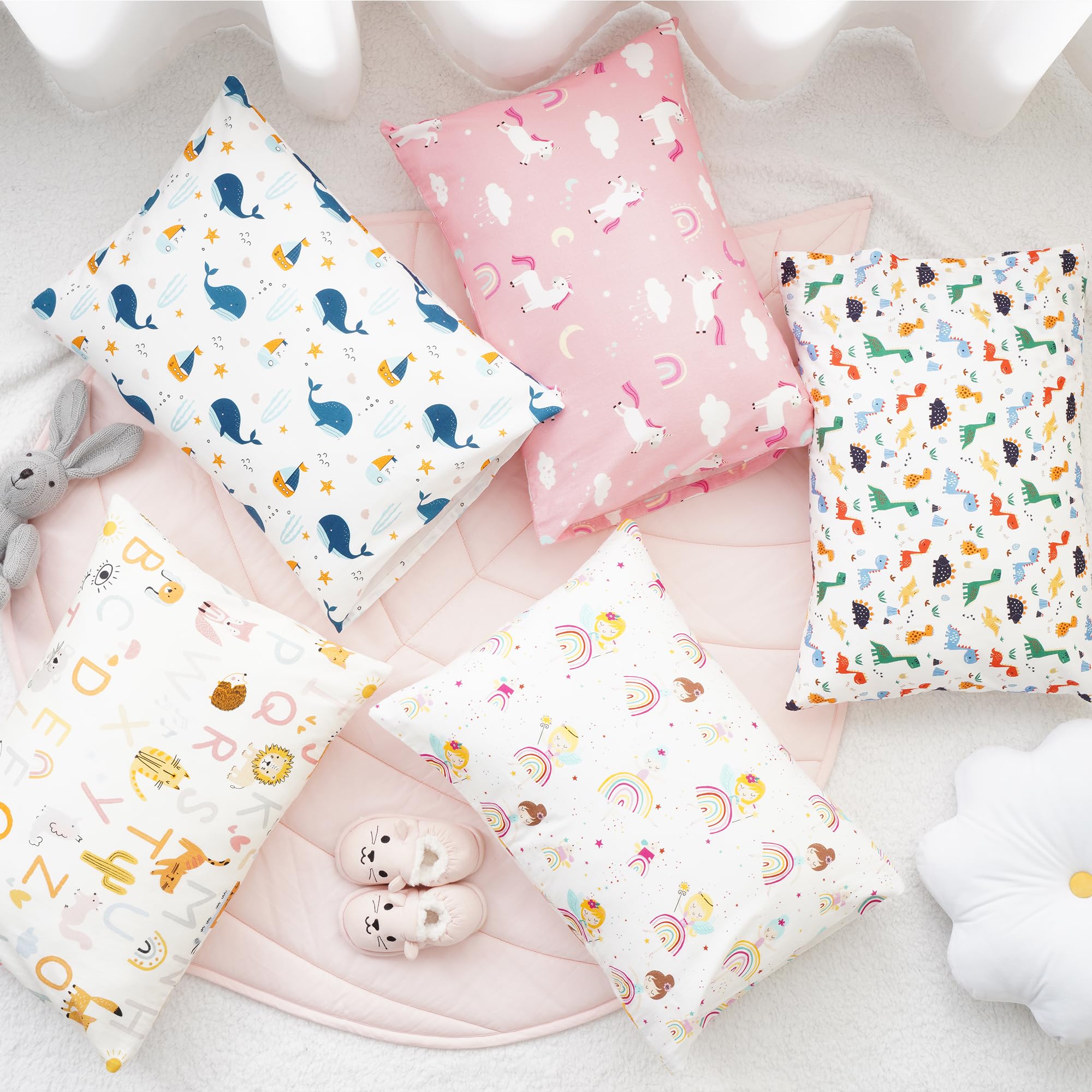 Bunnikins & Clover Toddler Pillow with Pillowcase - 13