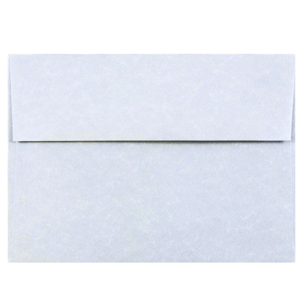 JAM PAPER A7 Parchment Invitation Envelopes - 5 1/4 x 7 1/4 Inches - Blue Recycled Paper - Bulk 500/Box - Perfect for Wedding Invitations, Greeting Cards, and Business Correspondence