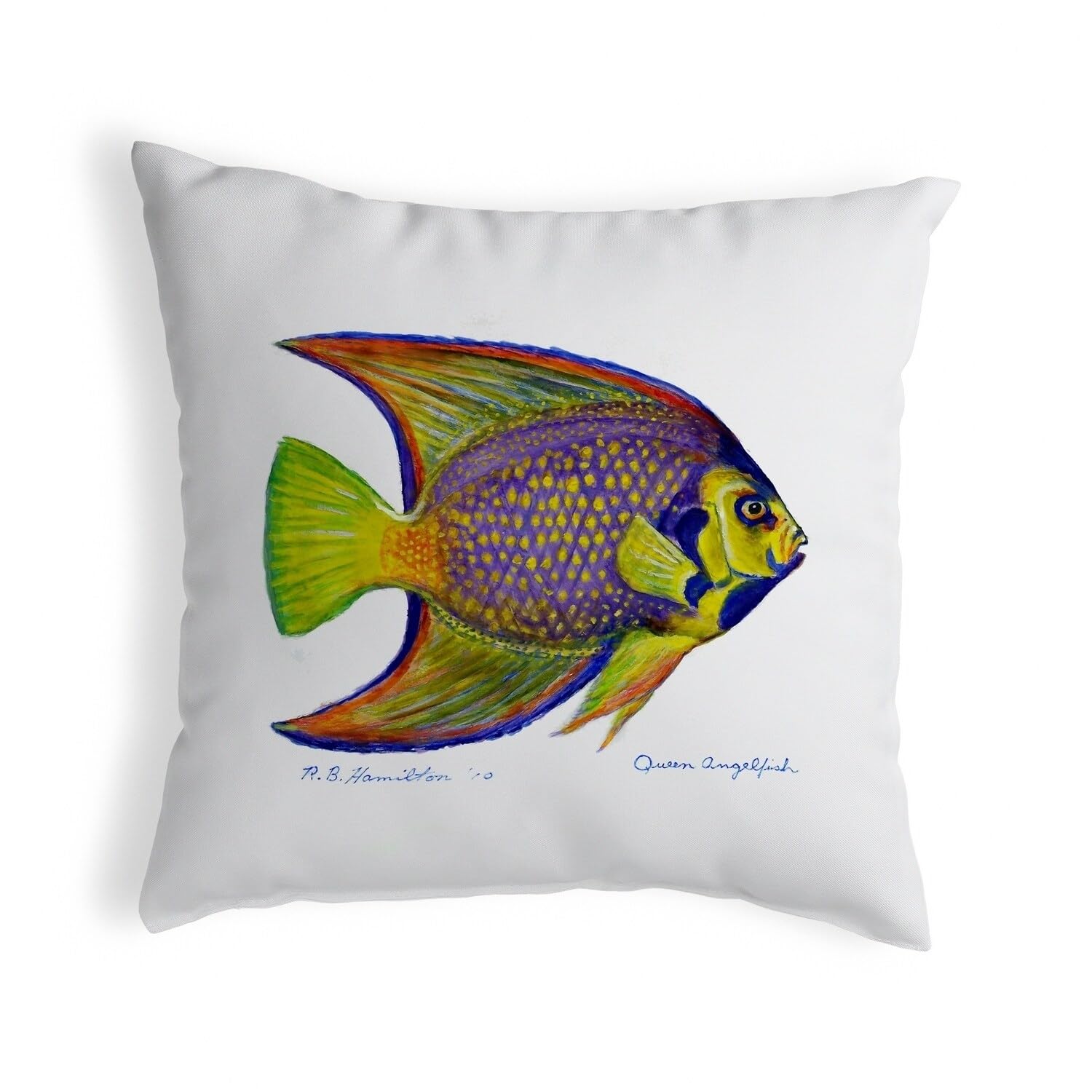 Betsy Drake KS769 Decorative Throw Pillow 12x12 Inches - Multi-Color Cushion for Sofa, Bed & Living Room Decor