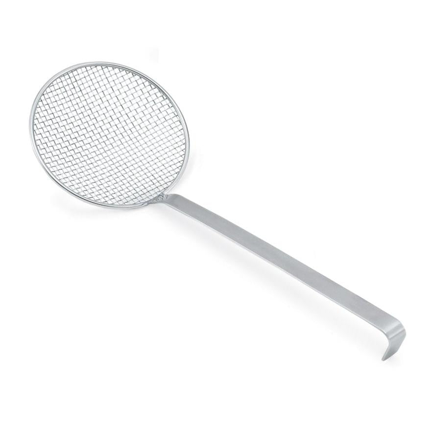 Vollrath 8-Inch Round Stainless Steel Wire Mesh Skimmer with 14-Inch Heavy Duty Handle - Perfect for Deep Fryers, Stock Pots, and Commercial Kitchen Use