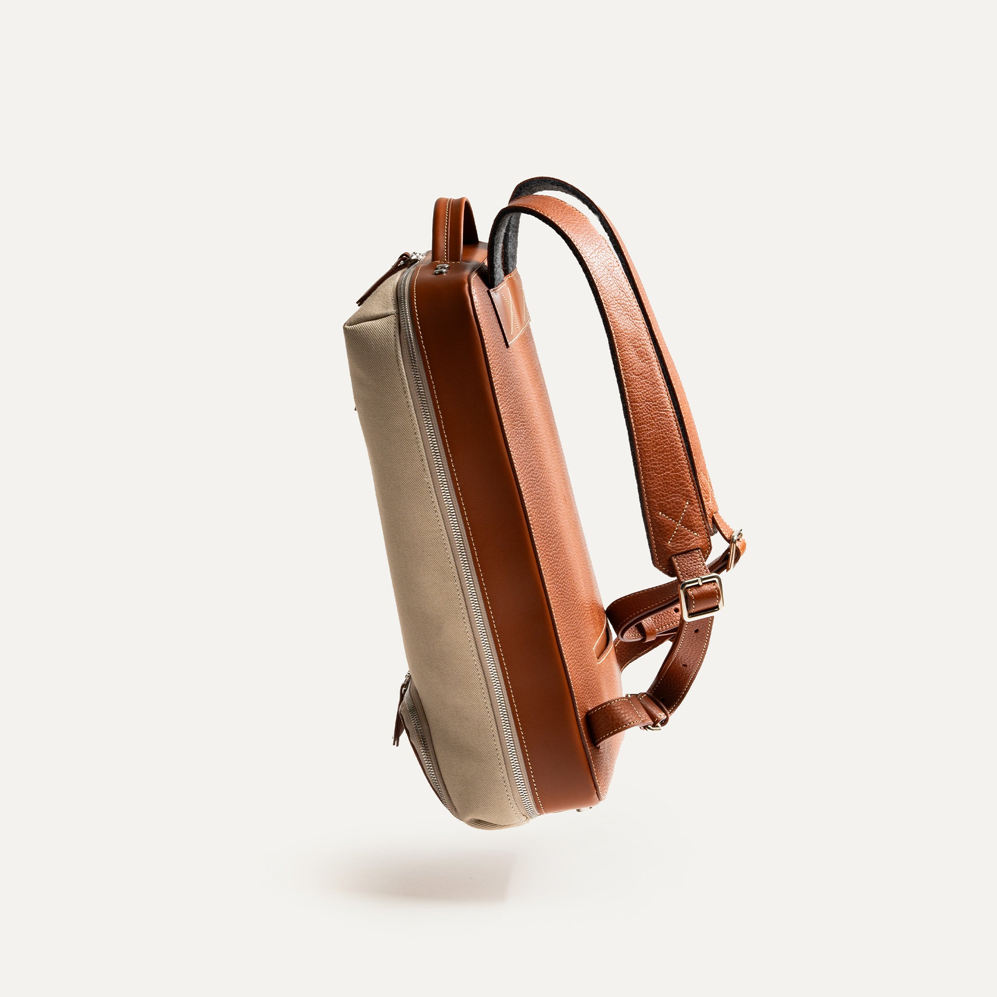 RUBENS Sand & Cognac Leather Tote Bag - Stylish Handbag for Women, Work, Travel & Everyday Use