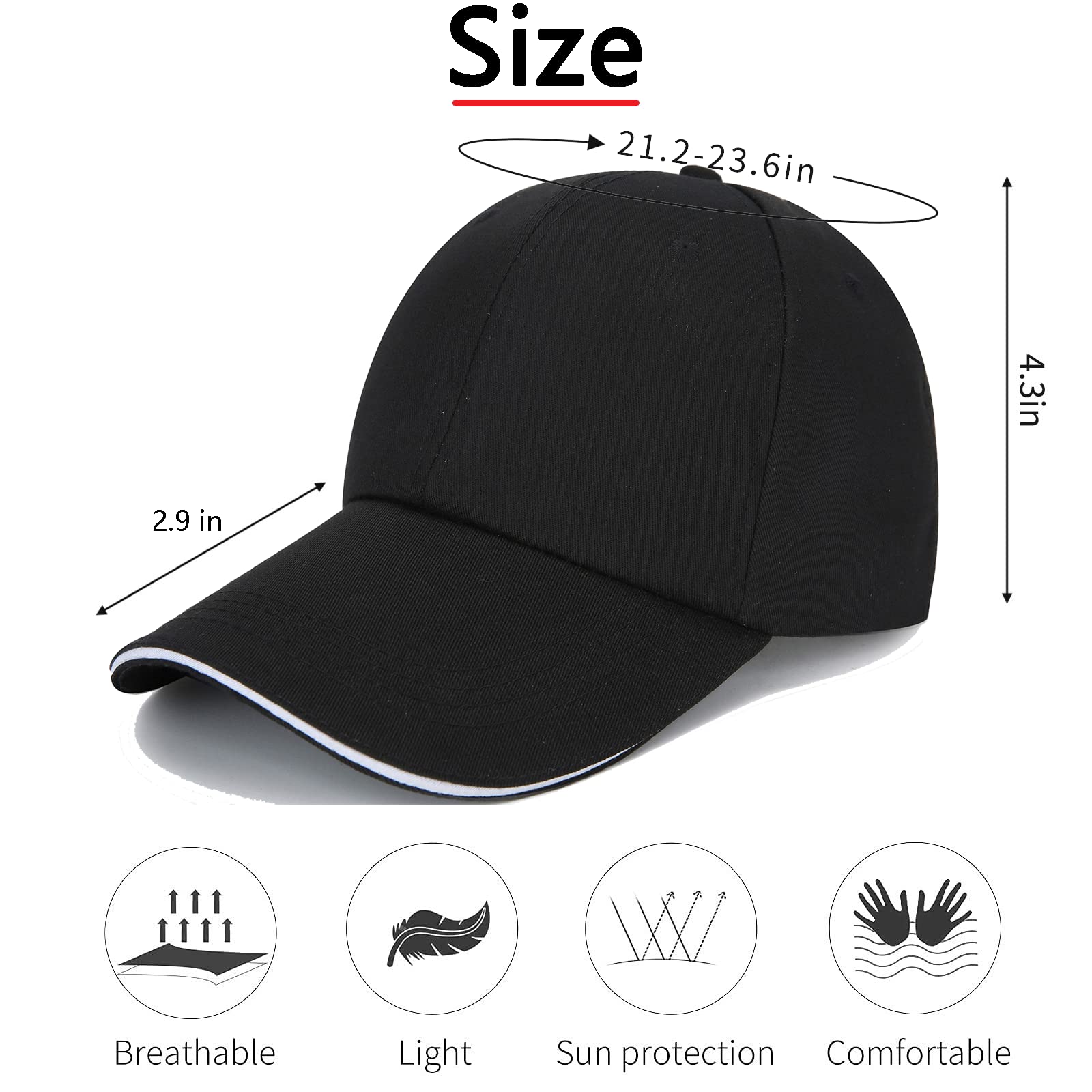 Custom Embroidered Hats 10 Pack - Personalized Cotton Baseball Caps with Adjustable Snapback for Men & Women - Perfect for Sports, Outdoor Activities & Team Events