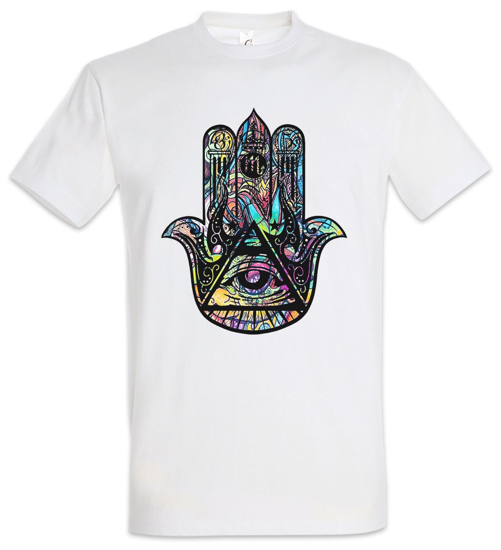 Hand Hamsa Symbol Men's T-Shirt - Occult & Spiritual Graphic Tee for Streetwear, Festival & Everyday Wear