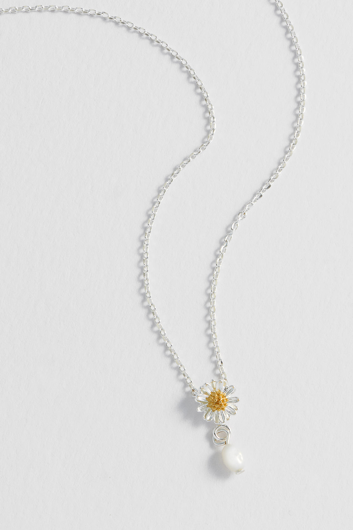 Elegant Wildflower Pearl Drop Necklace - Dainty Floral Pendant Jewelry for Women | Perfect for Weddings, Date Nights & Special Occasions