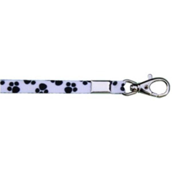 3/8 Inch Paw Print Lanyards - 12 Pack Bulk Lanyards for ID Badges, Keys & Event Passes - Durable Nylon Neck Straps for Work, School & Conventions