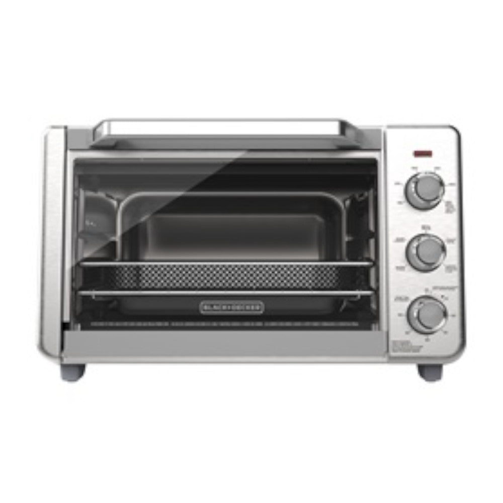BLACK+DECKER Crisp 'N Bake™ Air Fry 6 Slice Toaster Oven with Full Warranty (TO3405SSC) - Perfect for Small Kitchens, Dorms & Quick Meals