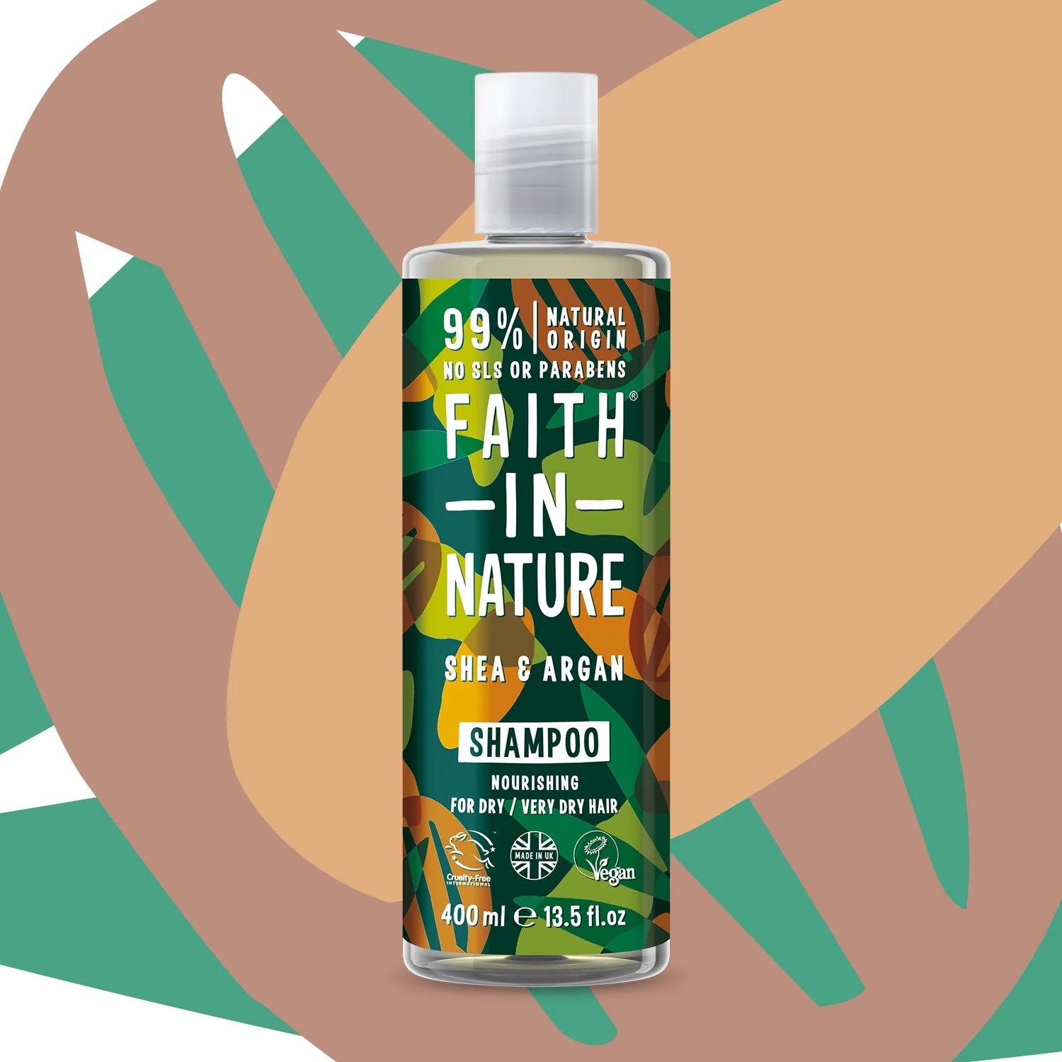 Faith in Nature Shea & Argan Shampoo 400ml - Natural & Organic Hair Care for Dry & Damaged Hair - Sulfate Free, Vegan & Cruelty Free - Perfect for Daily Use & Salon Quality Results at Home
