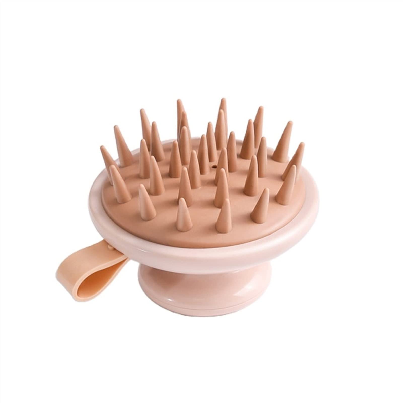 NFEGSIYA Silicone Scalp Massager Brush - Head & Body Massage Tool for Hair Washing, Shampooing & Relaxation - Shower & Bath SPA Accessories (Brown) - Perfect for Stress Relief, Improved Circulation & At-Home Spa Days