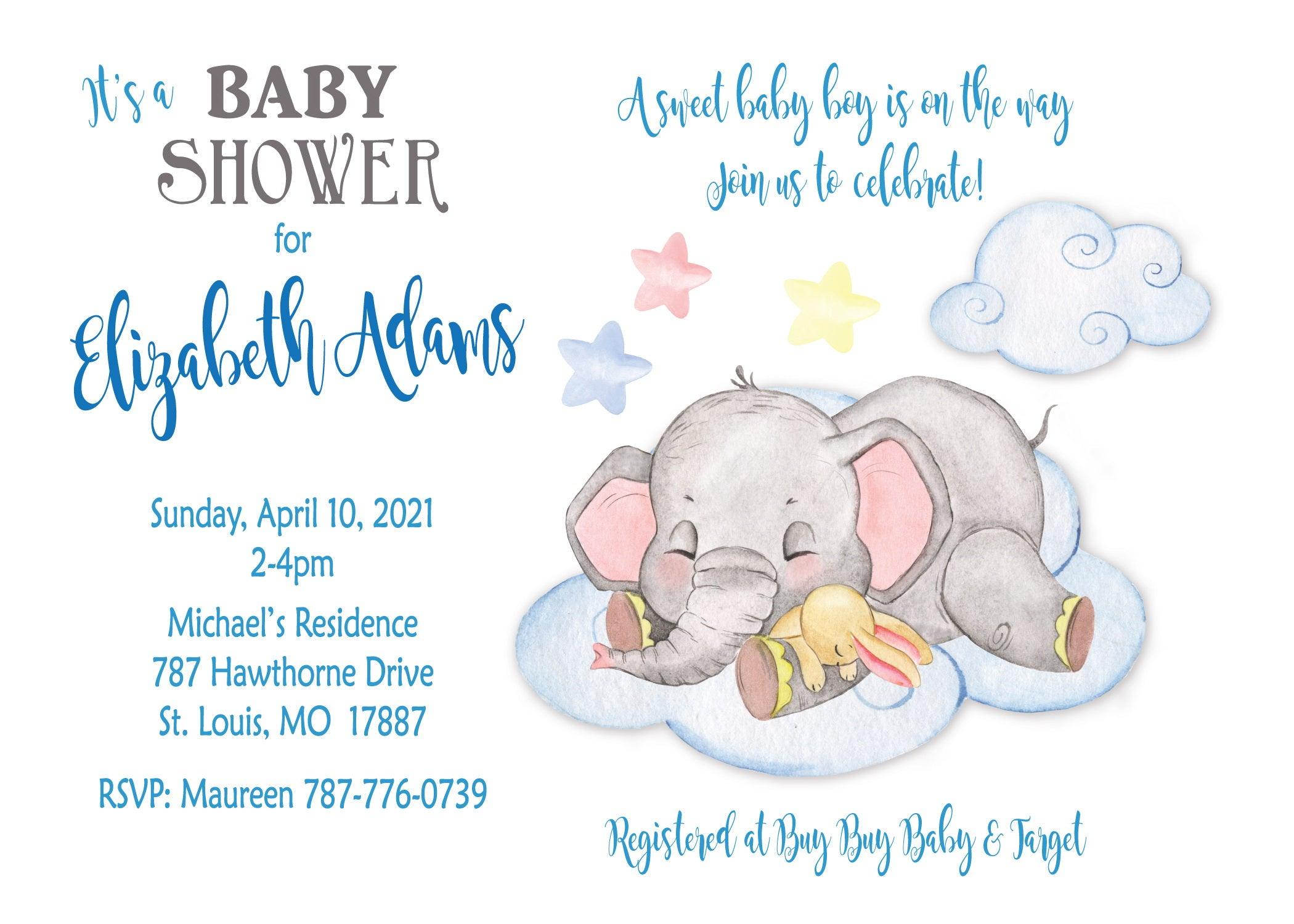 Elephant Cloud Boy - Cute Elephant Plush Toy for Kids, Soft Stuffed Animal Gift for Boys & Girls | Perfect for Bedtime, Nursery Decor, and Birthday Presents