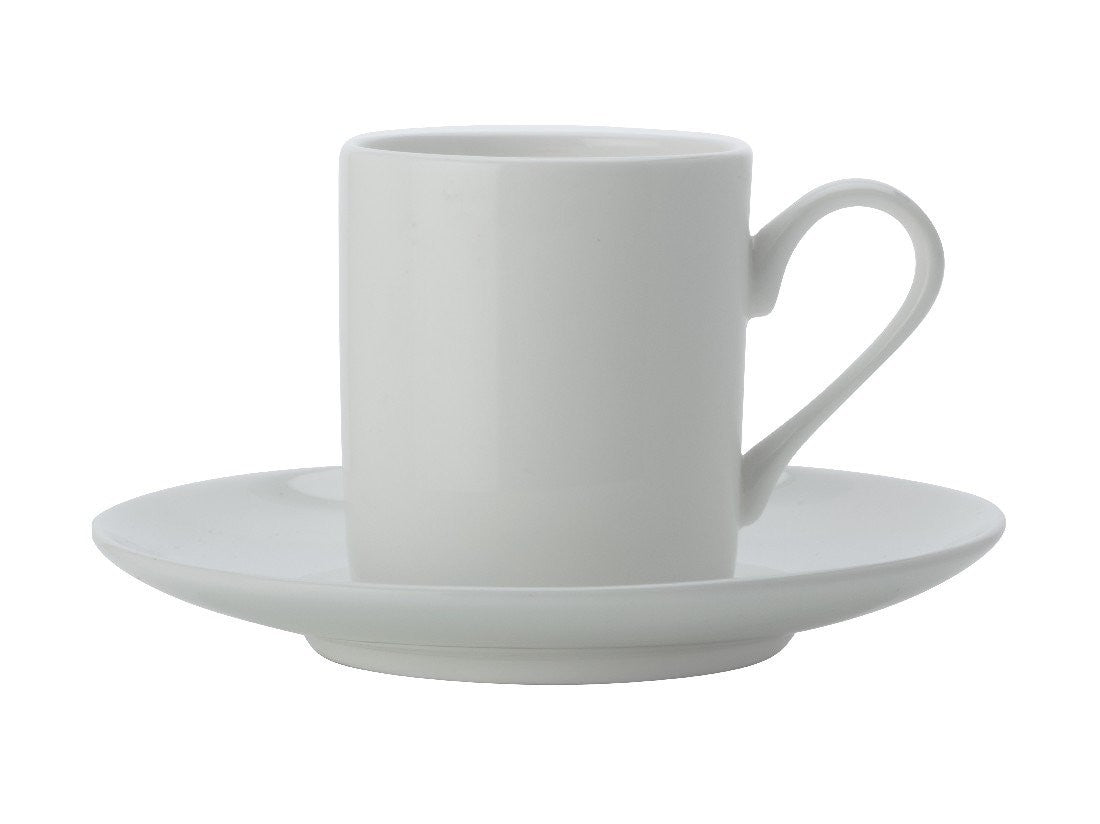 Premium Maxwell & Williams Cashmere Street Demi Espresso Cup & Saucer Set - 100ml Porcelain Coffee Cups for Espresso, Cappuccino, and Afternoon Tea - Elegant Home and Café Serving Set