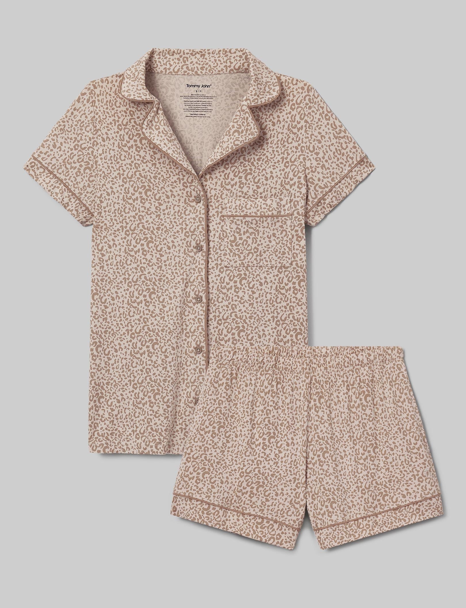 Women's Soft Cotton Pajama Set - Short Sleeve Sleep Shirt & Lounge Shorts for Comfortable Sleep & Relaxation | Perfect for Nightwear, Lounging at Home, and Summer Vacation