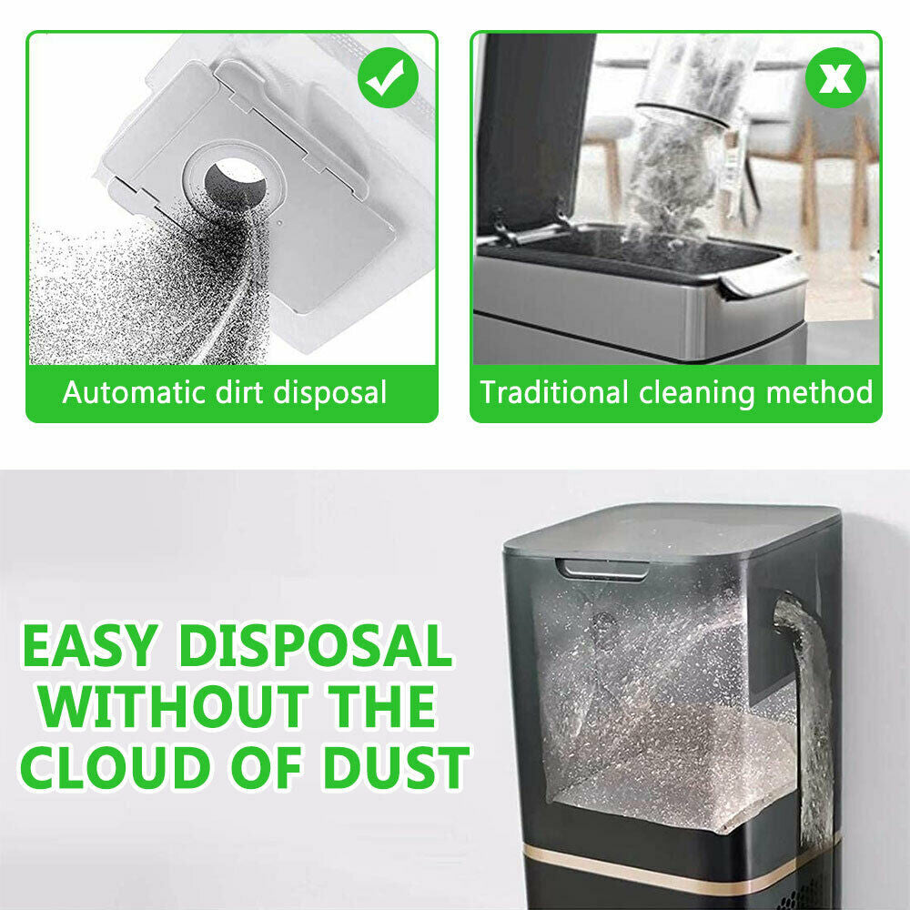 12 Pack Vacuum Dust Bags for iRobot Roomba i7, i7+, s9+ (Model 9550) - Compatible Replacement Bags for Efficient Robot Vacuum Cleaning | Perfect for Pet Hair, Dust & Allergen Removal in Homes & Offices