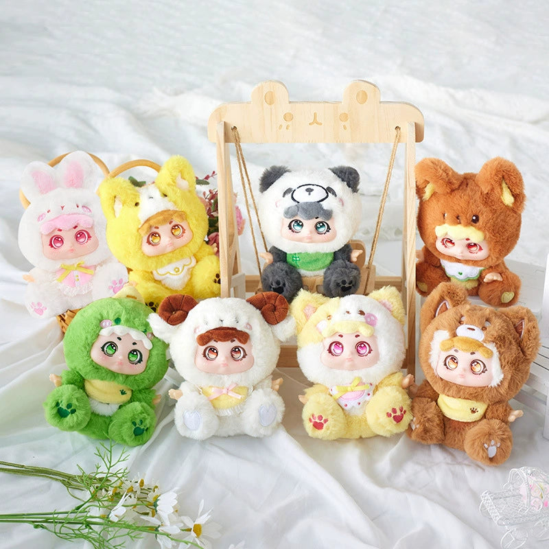 Zoo Party Plush Toy Blind Box Collection - Cute Animal Plushies for Kids, Surprise Gift for Birthday Party Favors & Classroom Rewards