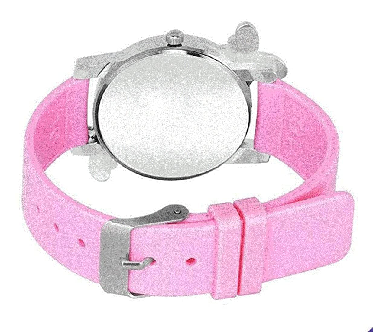 2-Pack Multi-Color Rubber & Leather Strap Watches for Girls - Fashionable & Durable Wristwatches for School, Sports, and Everyday Wear