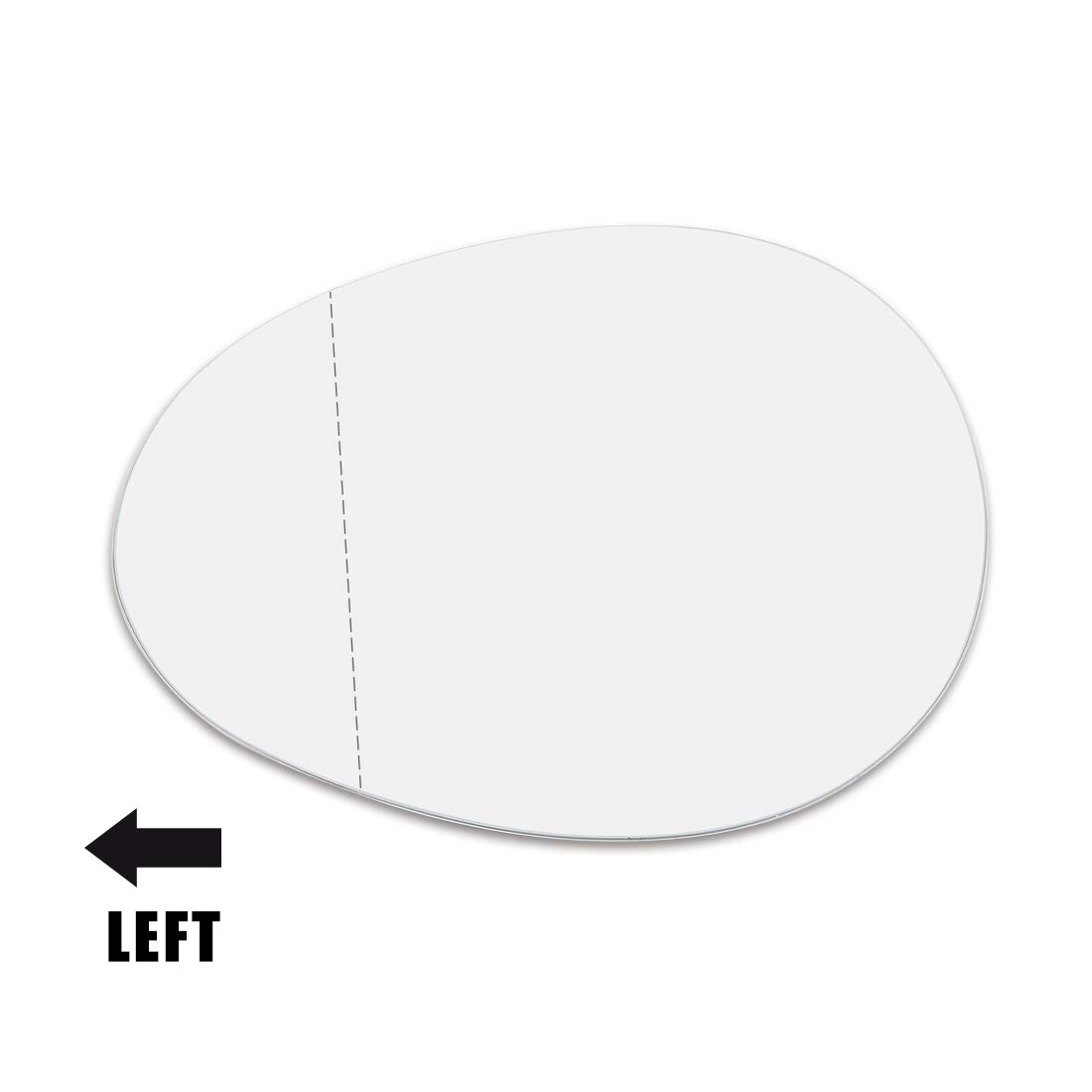 X AUTOHAUX Replacement Left Side (LH) Mirror Glass with Adhesive for BMW Mini Cooper 2007-2015 Models - Perfect for Parking Assistance & Blind Spot Safety