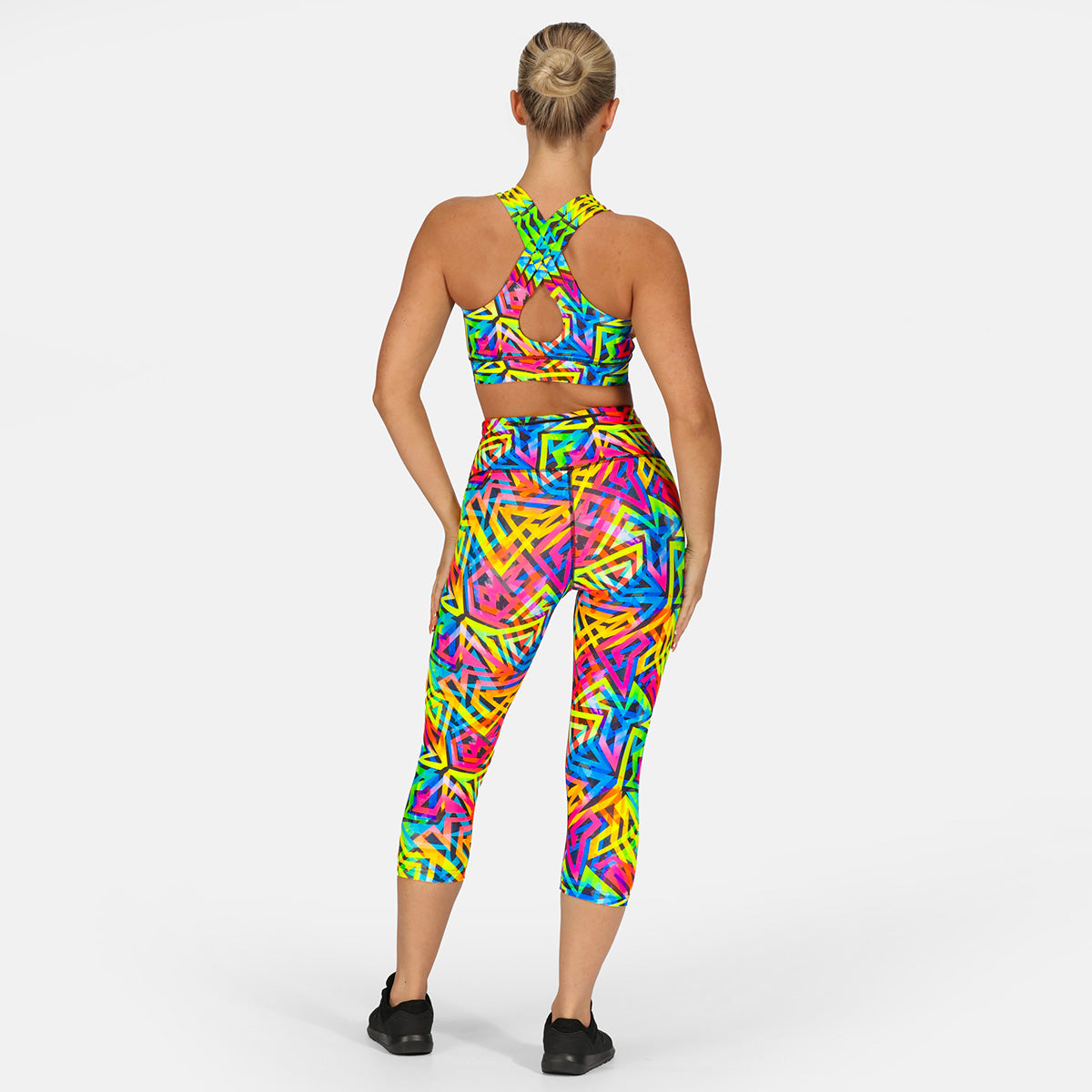 Prism Capri Pants - Women's High Waisted Yoga Pants with Pockets for Workout, Lounge & Travel | Stretchy Comfort Fit