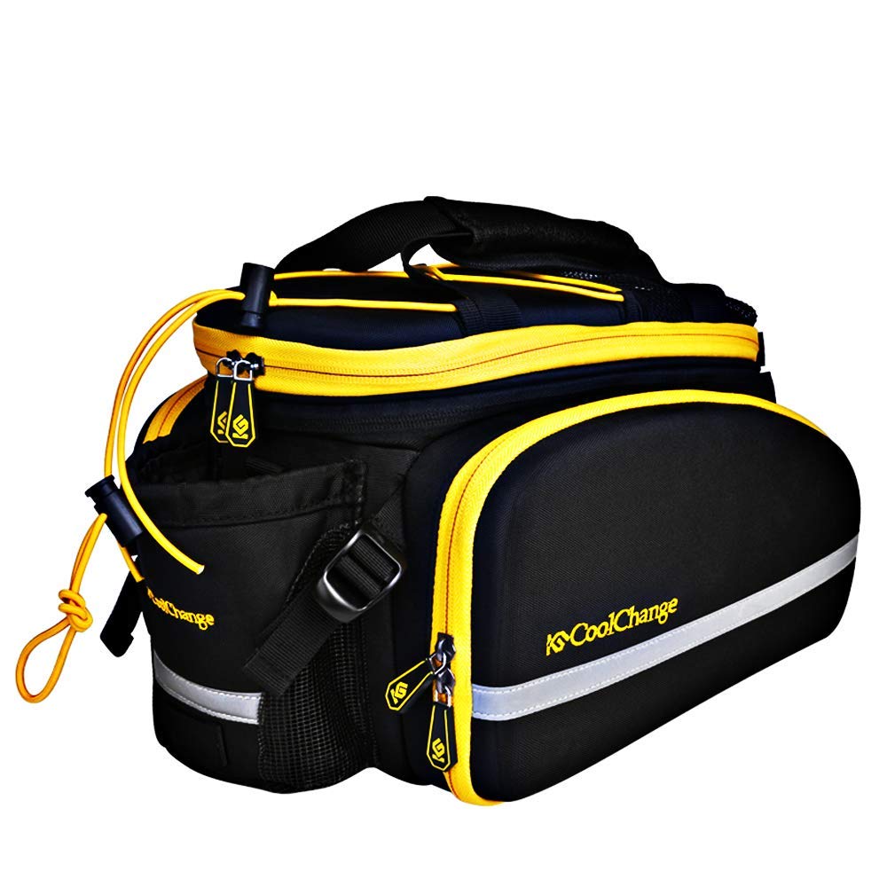 CoolChange Large Capacity 10-35L Extendable Bike Panniers - Waterproof Rear Bicycle Rack Bag for Commuting, Touring & Outdoor Adventures