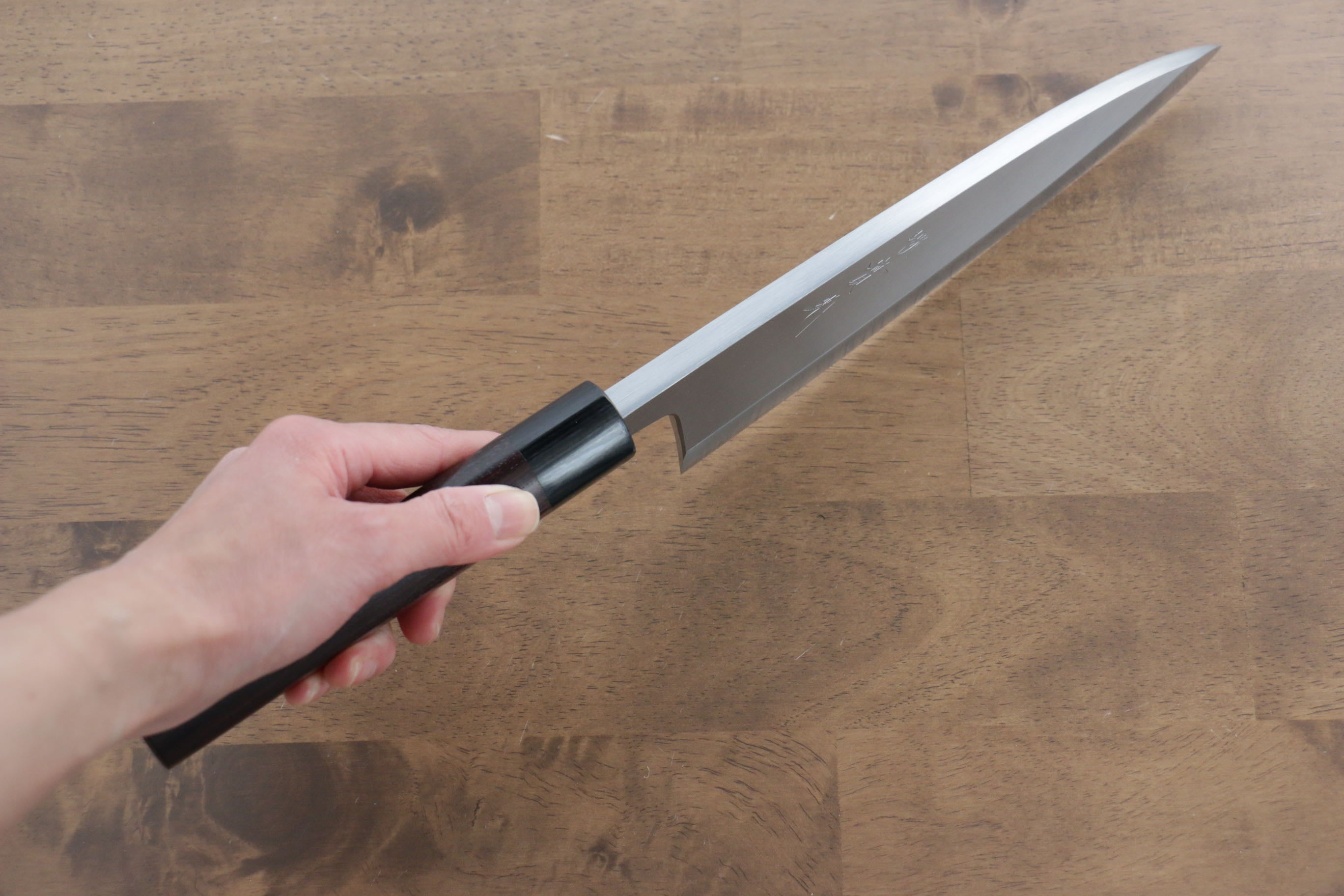 Premium Jikko White Steel No.2 Deba Knife 210mm with Ebony Handle - Professional Japanese Kitchen Knife for Sushi, Fish Filleting & Meat Cutting