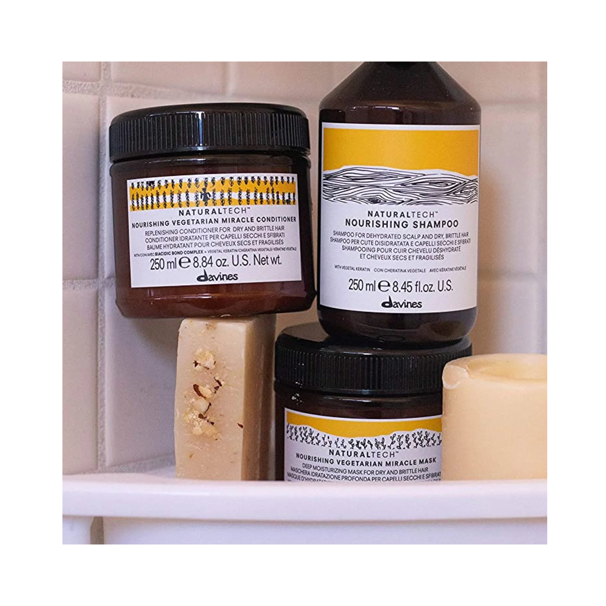Davines Nourishing Hair Conditioner for Dry & Damaged Hair - 8.84oz | Hydrating & Repairing Formula with Natural Ingredients - Perfect for Daily Use & Salon-Quality Results at Home