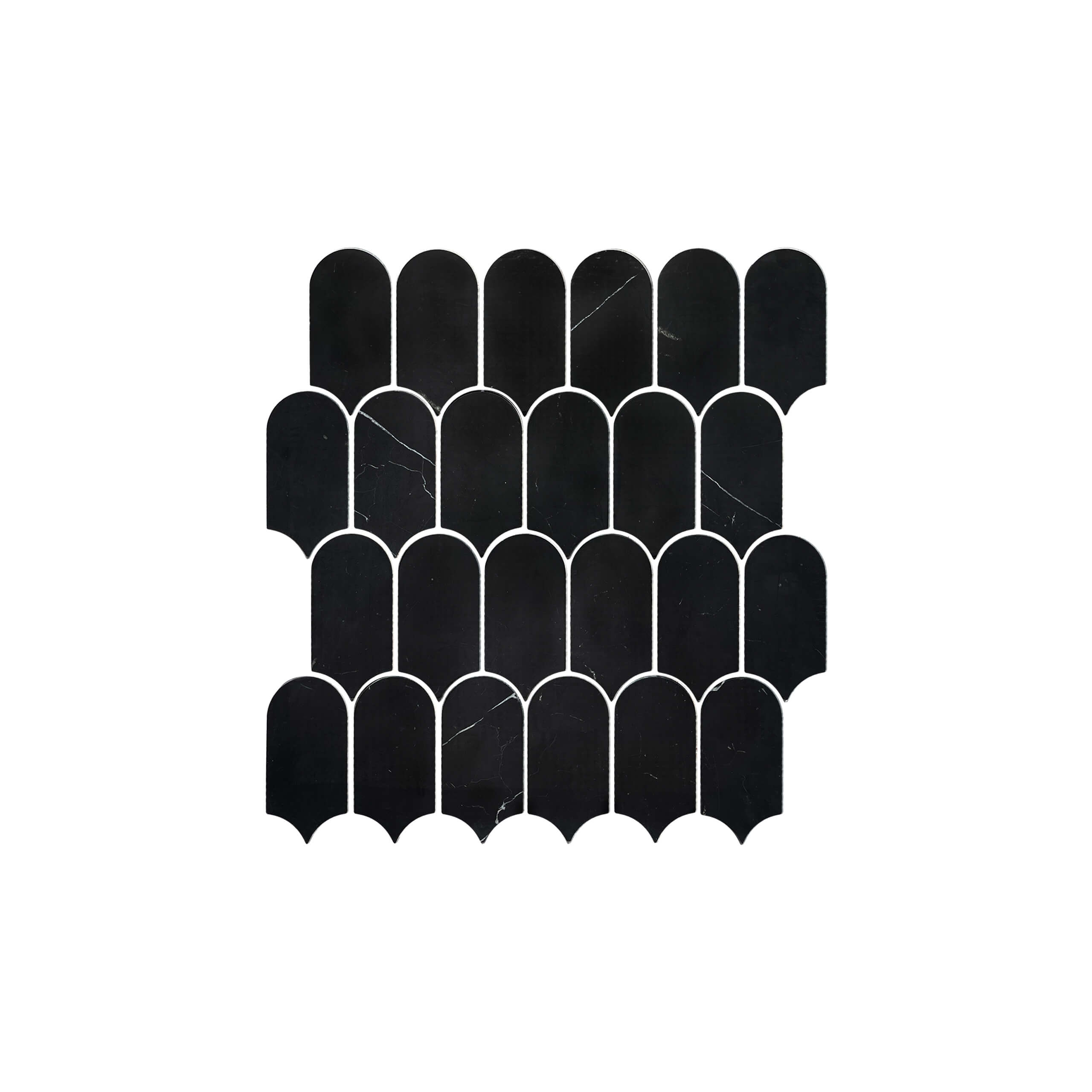 Artemis Feather 50x103 Nero Marquina Honed Marble Tile - Premium Natural Stone for Kitchen Backsplash, Bathroom Wall & Flooring
