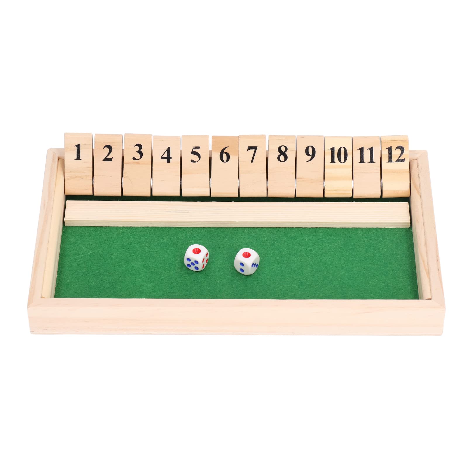 Shanrya Flip Tiles Dice Board Game - 12 Number Fun Party Game for Adults, Perfect for Bars, KTV, Family Gatherings & Drinking Games Night