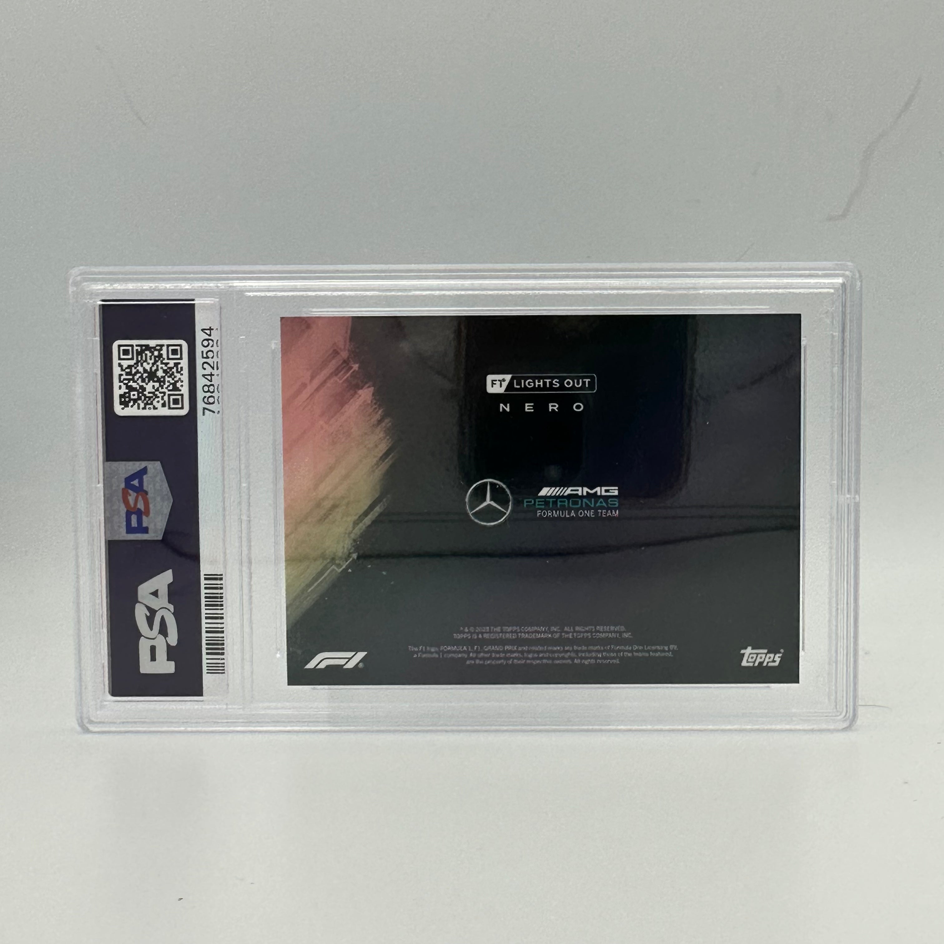 PSA 8 Graded Lewis Hamilton Black & White Rainbow Trading Card - Perfect for F1 Collectors, Sports Memorabilia & Investment