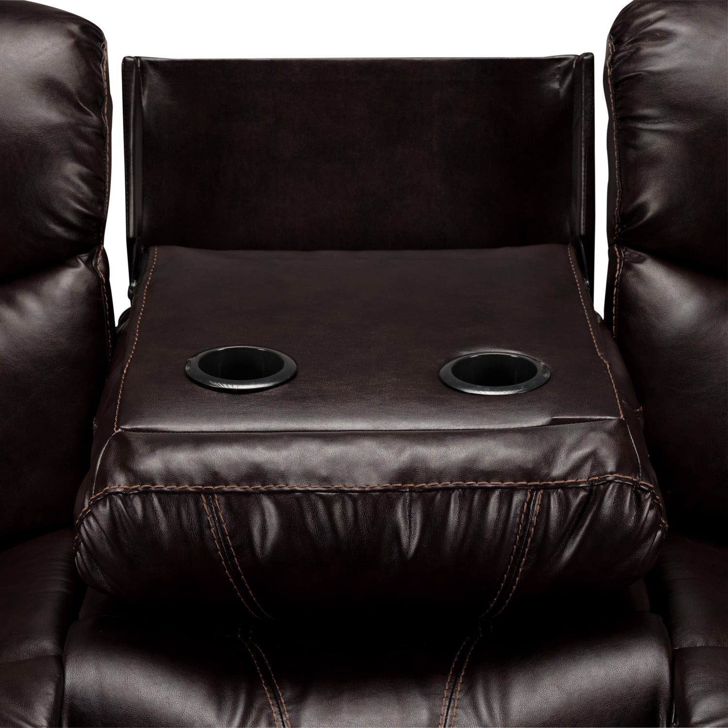 Barcelona Reclining Sofa - Brown Leather Recliner for Living Room | Comfortable Modern Lounge Chair for Home Theater & Relaxation