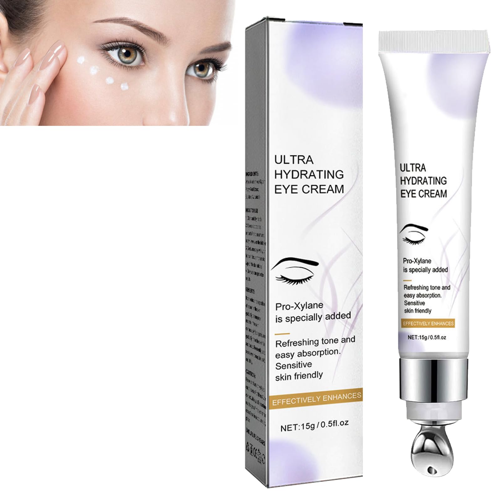 KOAHDE Moisturizing & Firming Eye Cream for Women - Anti-Puffiness, Wrinkle Reduction & Smoothing Eye Contour Treatment | Dark Circle Remedy for Day & Night Use