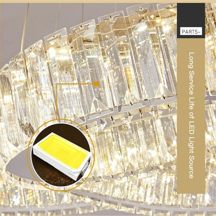 6 Tier Crystal Chandelier for High Ceilings - Elegant Dining Room Lighting Fixture for Wedding, Ballroom & Luxury Home Decor
