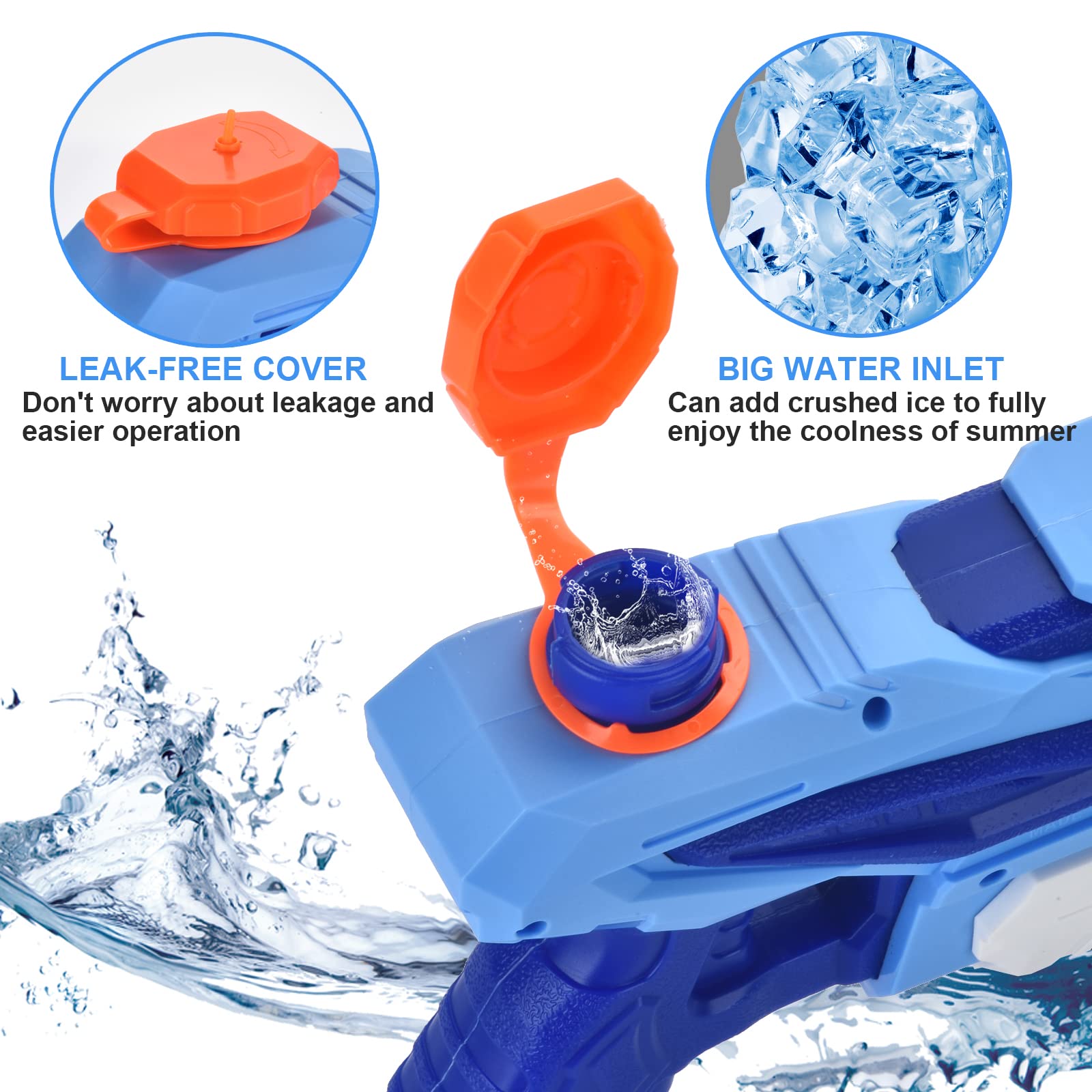 **Best Water Guns for Kids - 2 Pack 300CC Super Soaker Squirt Guns (Blue) - Outdoor Pool, Beach & Summer Water Toys for Boys & Girls - Perfect for Backyard Battles, Parties & Splash Fun**