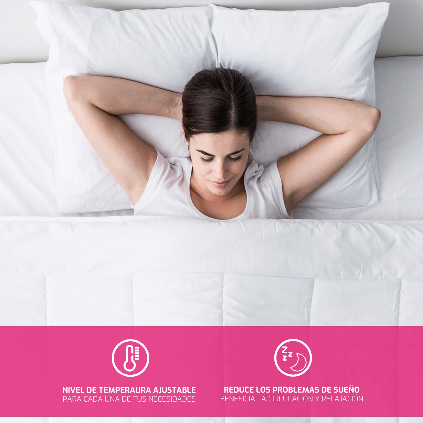 **Pekatherm UP205D Electric Heating Blanket - Double Size 140x160cm, 3 Heat Settings, Overheat Protection, 100% Polyester - Perfect for Winter Warmth & Bed Comfort**