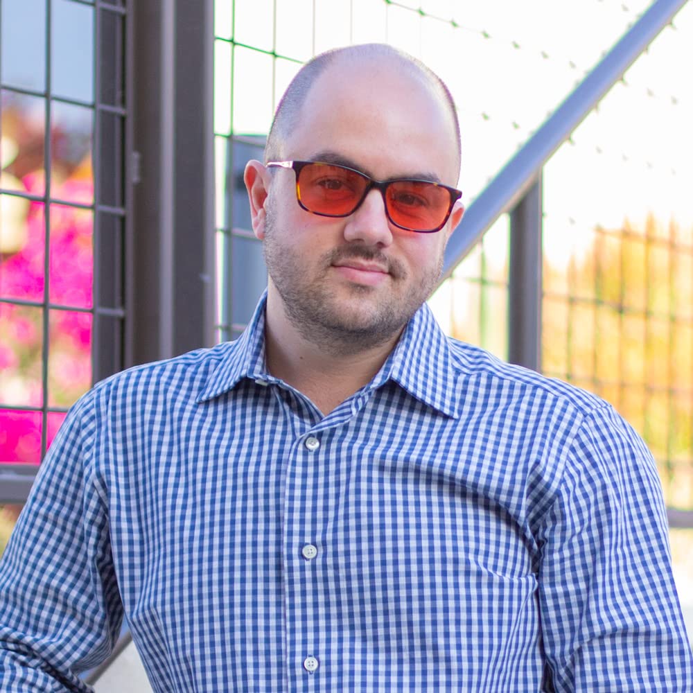 TheraSpecs Quinn Glasses for Light Sensitivity Relief - Migraine & Photophobia Relief Glasses - Blue Light Blocking & UV Protection for Indoor/Outdoor Use - Perfect for Computer Work, Driving & Daily Activities