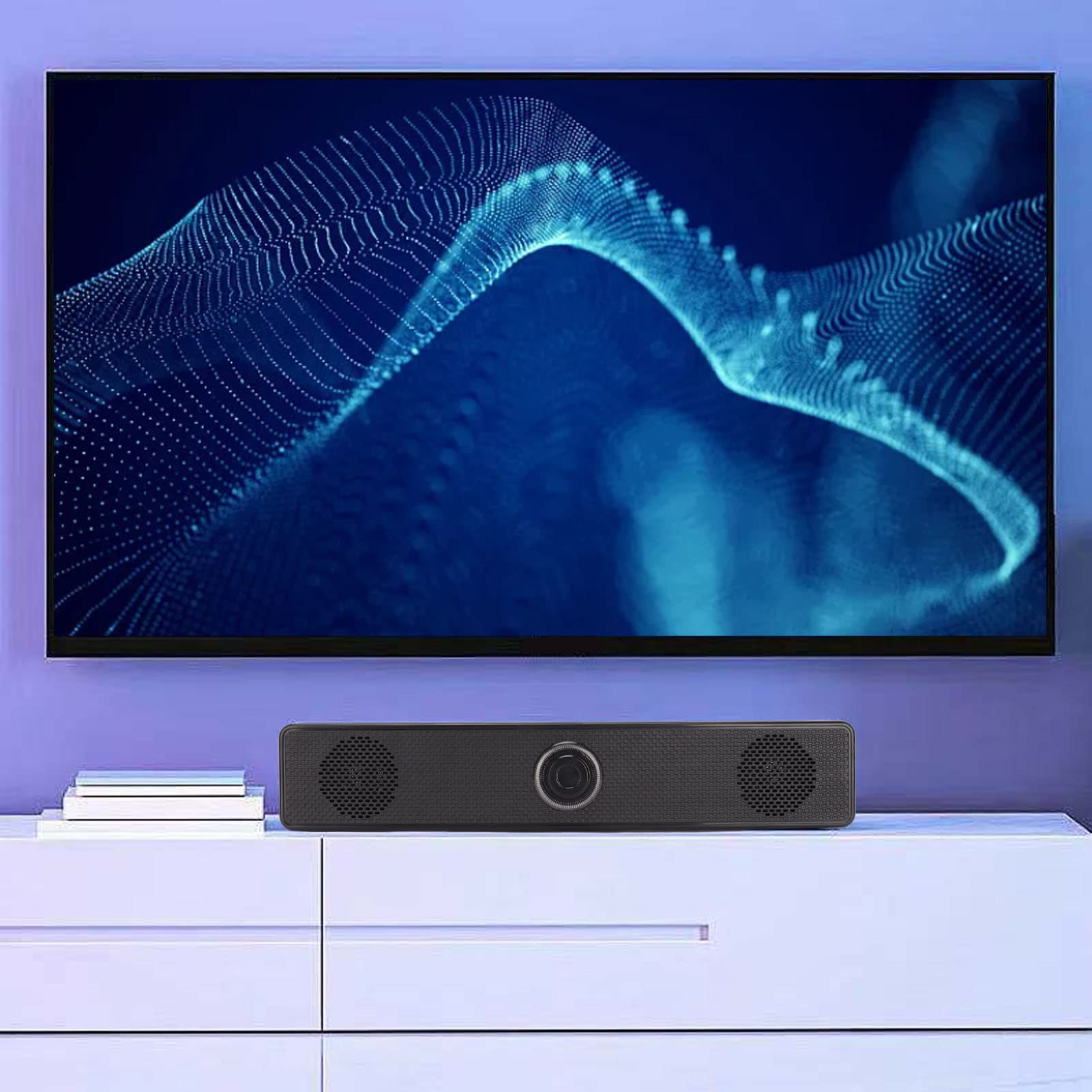 PUSOKEI Wired Computer Speakers with 3.5mm Input & USB Power, Volume Control Gaming Soundbar for PC, Desktop, Laptop, Monitor - Perfect for Home Office, Gaming, and Multimedia Use