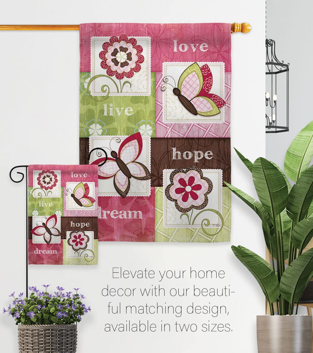 Butterfly Floral House Flag Set 28
