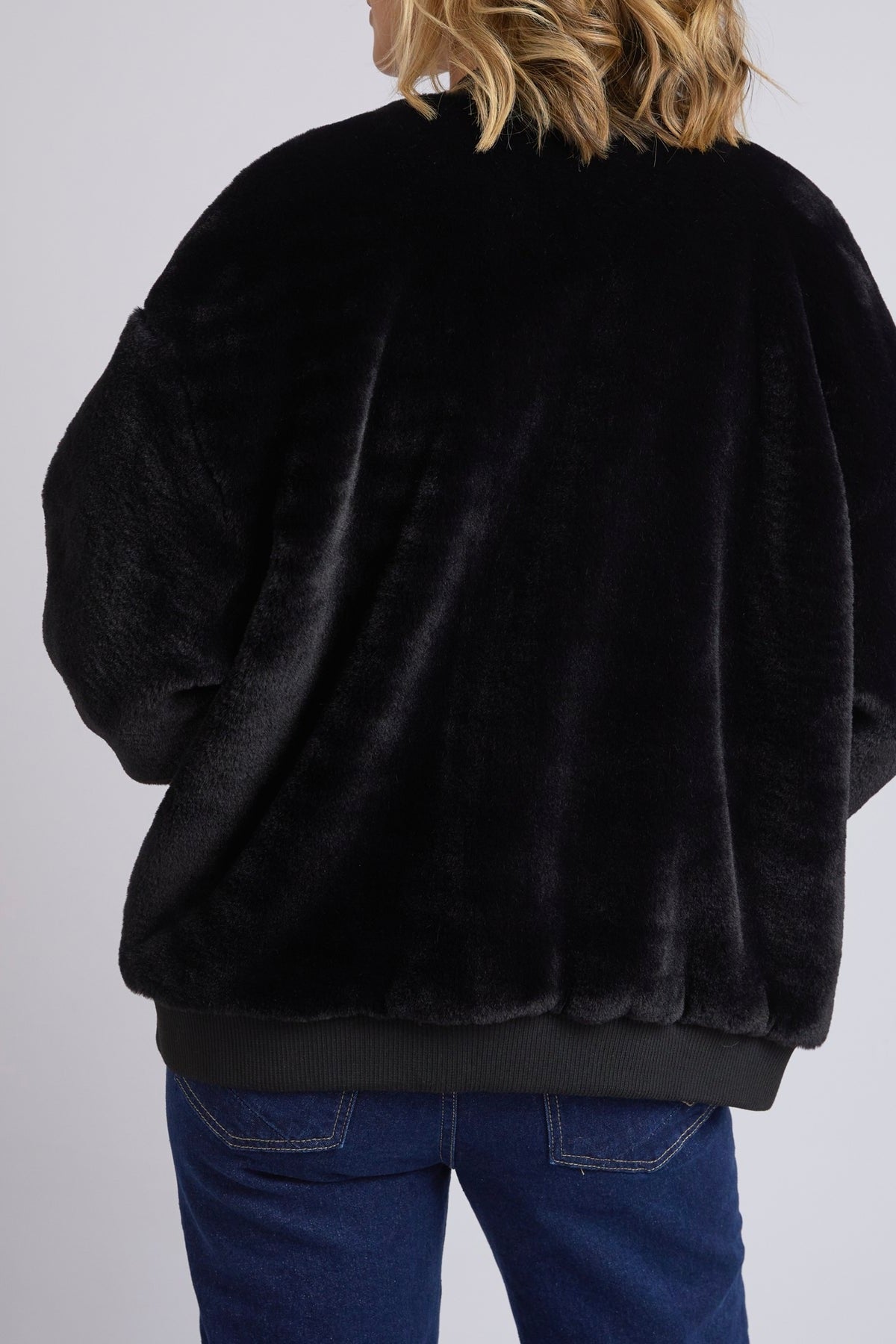 Blaze Black Fur Bomber Jacket for Women - Winter Warm Faux Fur Coat with Hood - Stylish Outerwear for Cold Weather, Fashionable Streetwear & Casual Outfits