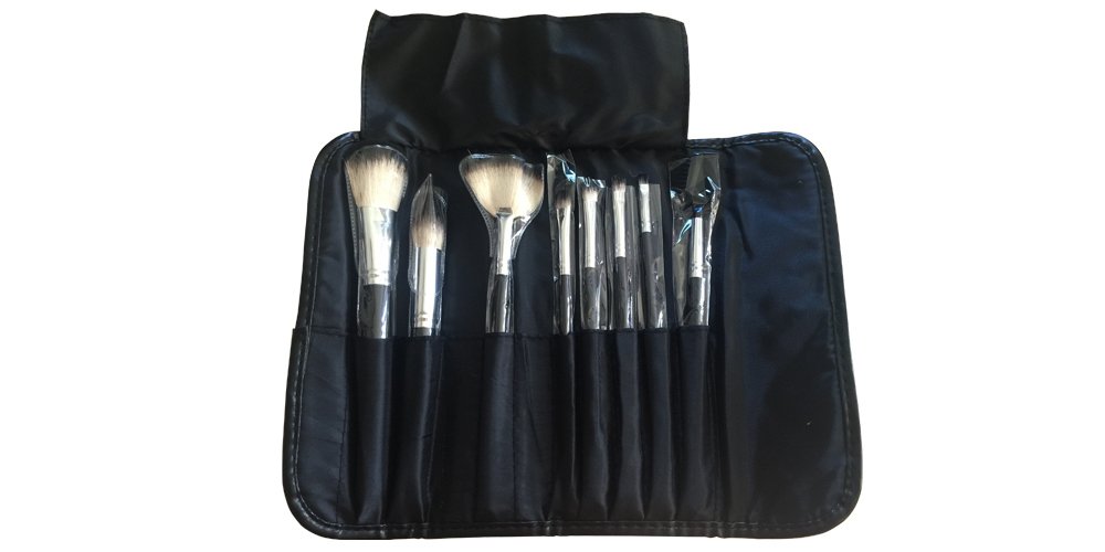 8-Piece Professional Makeup Brush Set with Goat & Nylon Hair - Cameo Cosmetics Makeup Brushes & Tools Kit with Black Travel Pouch - Ideal for Makeup Application, Blending, Contouring & Travel - Perfect Gift for Makeup Lovers & Professionals