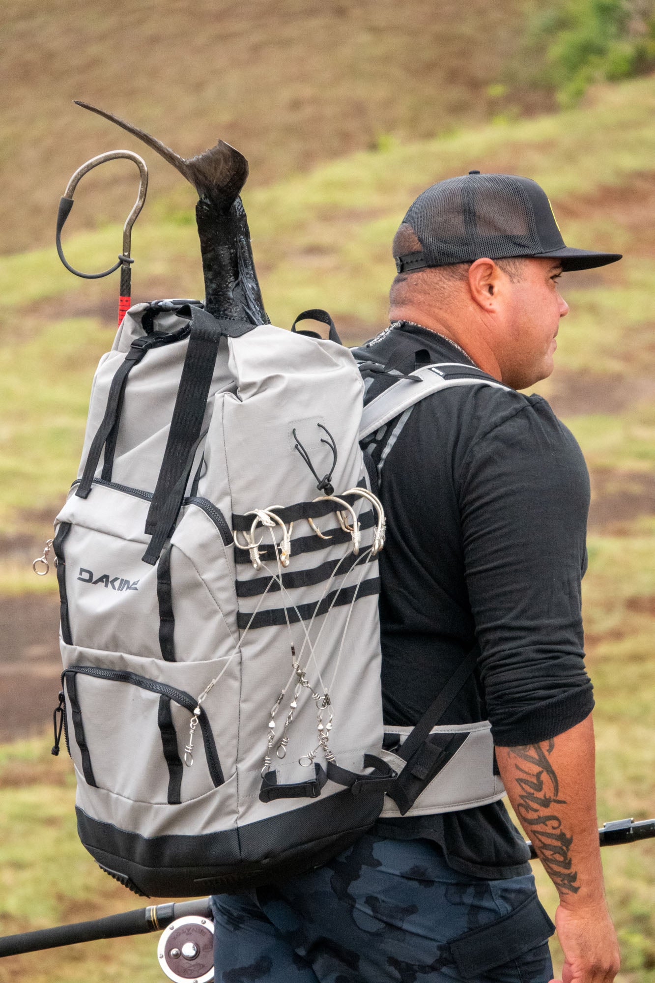 Ulua 60L Waterproof Fishing Backpack - Lightweight & Durable for Saltwater & Freshwater Fishing, Hiking & Outdoor Adventures