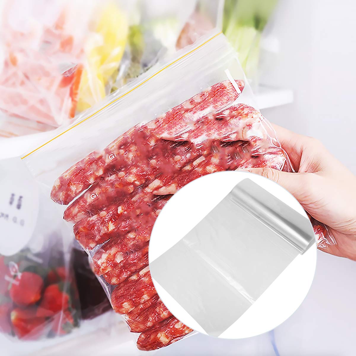 EXCEART Vacuum Seal Storage Bags - Clear Heat Shrink Film Wrap (1 Roll) - Transparent Shrink Film for Food Packaging, Clothes Storage & Organizing - Airtight Vacuum Sealer Bags for Home & Commercial Use