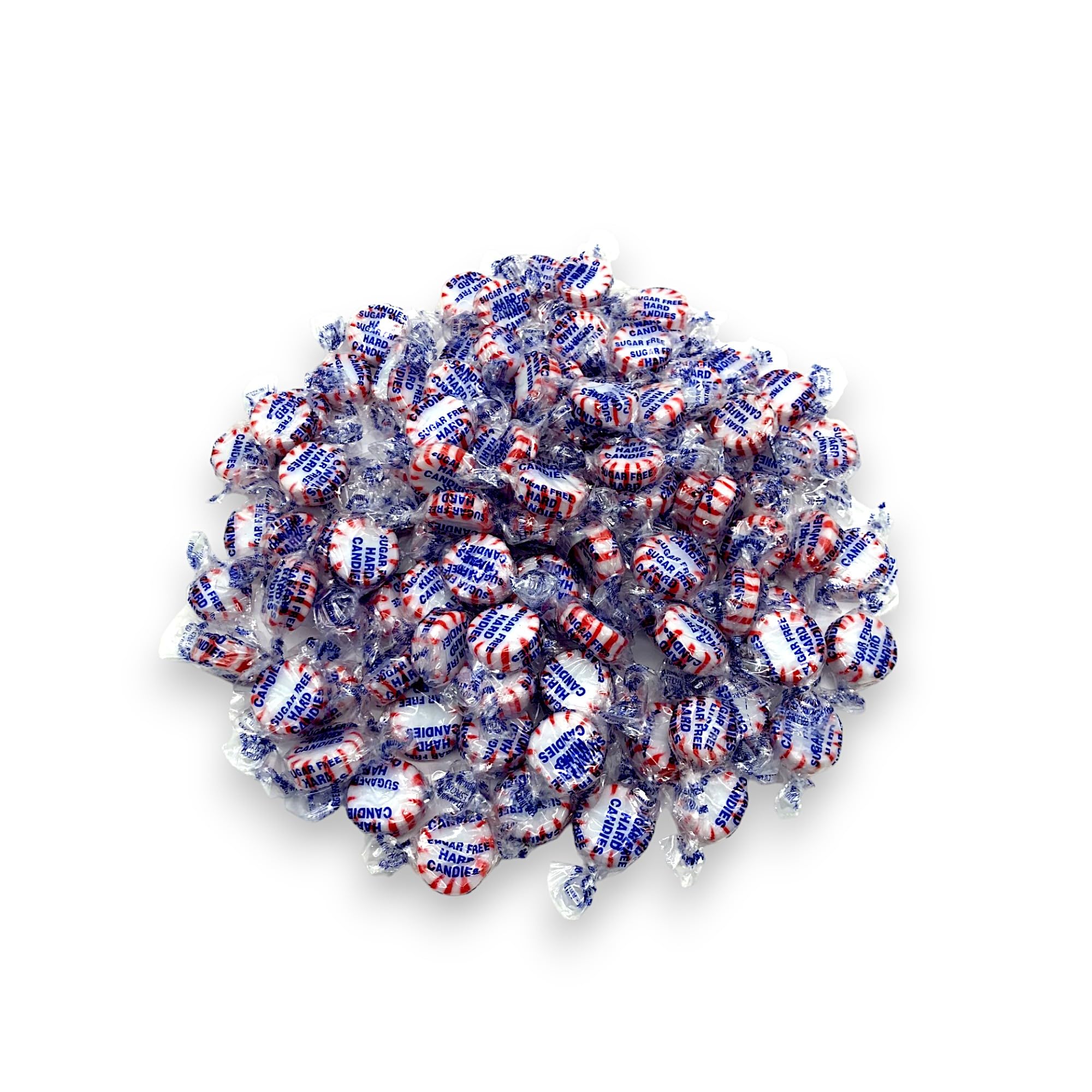 Sugar Free Peppermint Starlight Hard Candy - Keto Friendly, Gluten Free, Diabetic Safe - 1.5 lbs Individually Wrapped Mints - Refreshing Breath Freshener for Office, Travel & After Meals (24 oz)