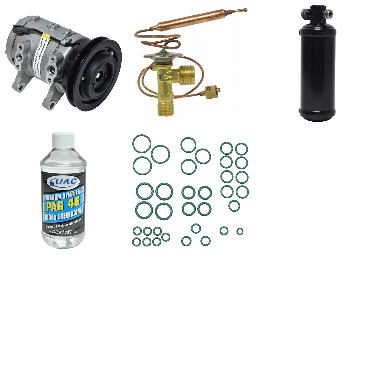 HVAC A/C Compressor Replacement Kit for Car & Truck - High Performance Auto Air Conditioning System Repair - Perfect for DIY Mechanics & Professional Technicians