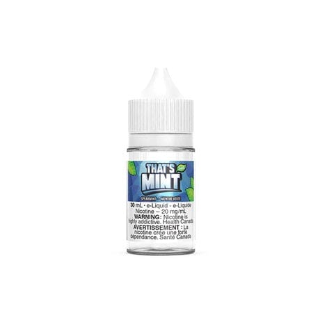 Spearmint That's Mint Salt 30mL E-Liquid for Vape Pens - Refreshing Flavor for All-Day Vaping | Alberta, Canada