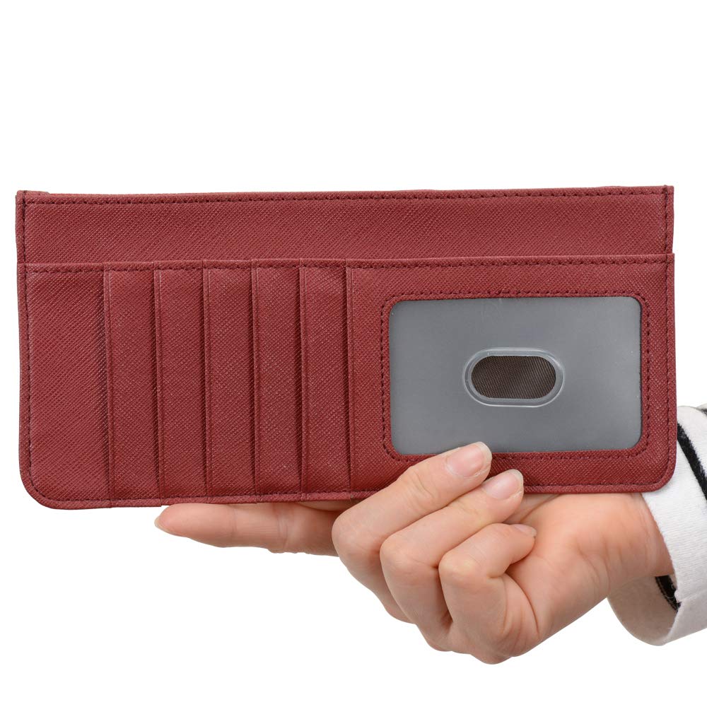 ARRIZO Slim Women's Wallet with Zipper Pocket - RFID Blocking Credit Card Holder for Cash, Coins, Receipts & ID Cards | Perfect for Everyday Use, Travel & Business (Black)
