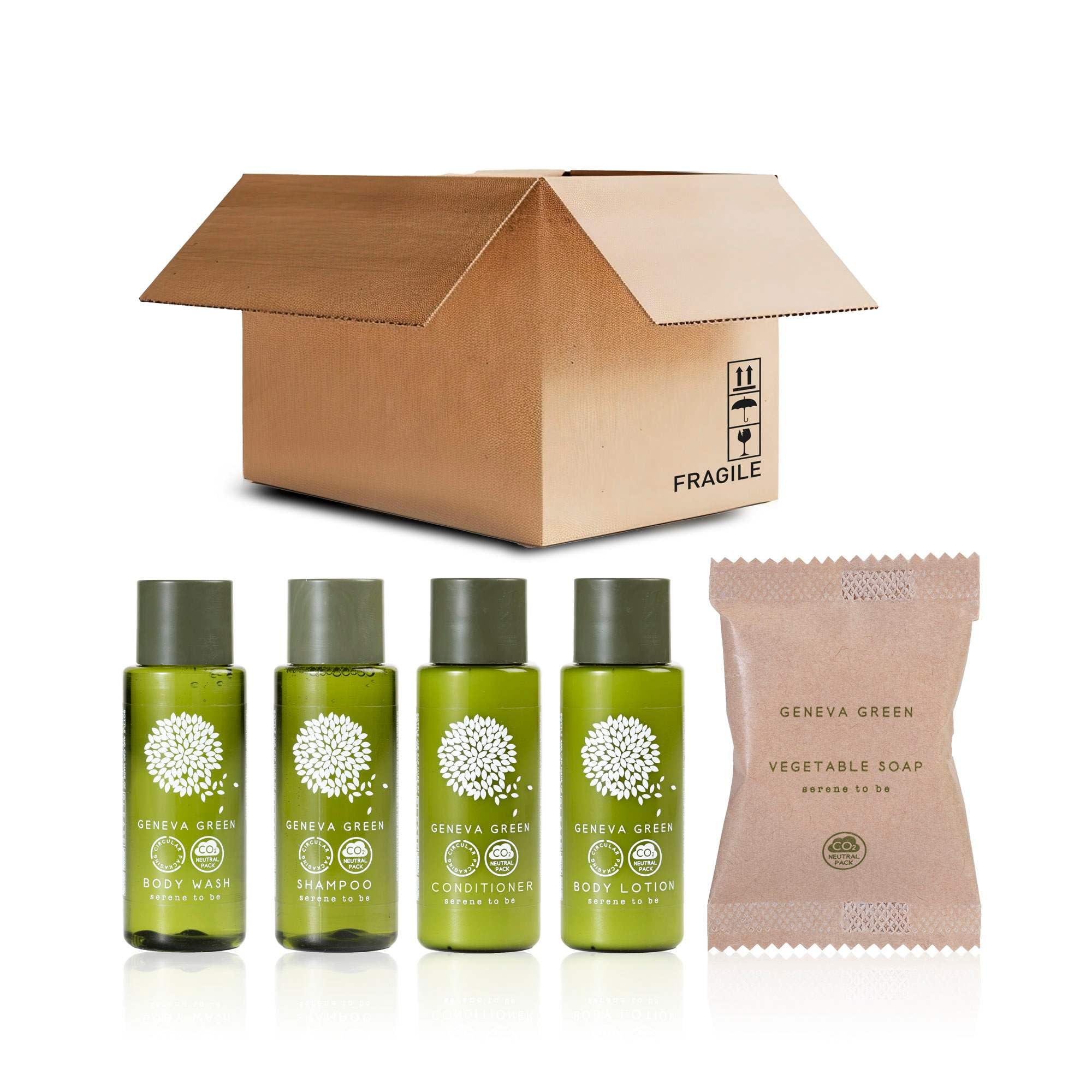 54-Pack Mini Travel-Sized Toiletries Kit - Body Wash, Shampoo, Conditioner & Body Lotion (1.55 fl.oz Each) | Eco-Friendly, TSA-Approved for Air Travel, Perfect for Hotels, Gyms & Vacation Essentials