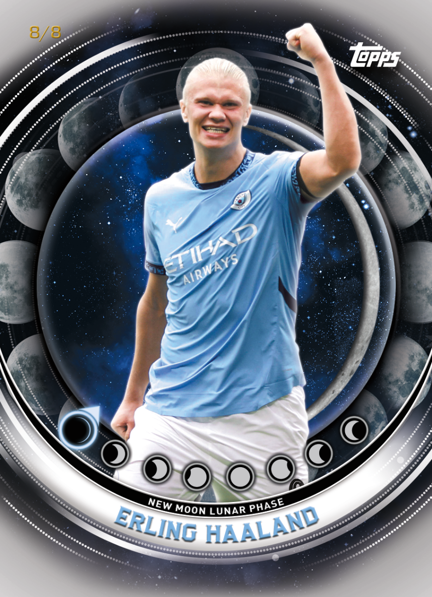 Topps Blue Moon Manchester City 2024/25 Hobby Box - Soccer Trading Cards Collection for Fans & Collectors - Perfect for Gifts, Display, and Investment