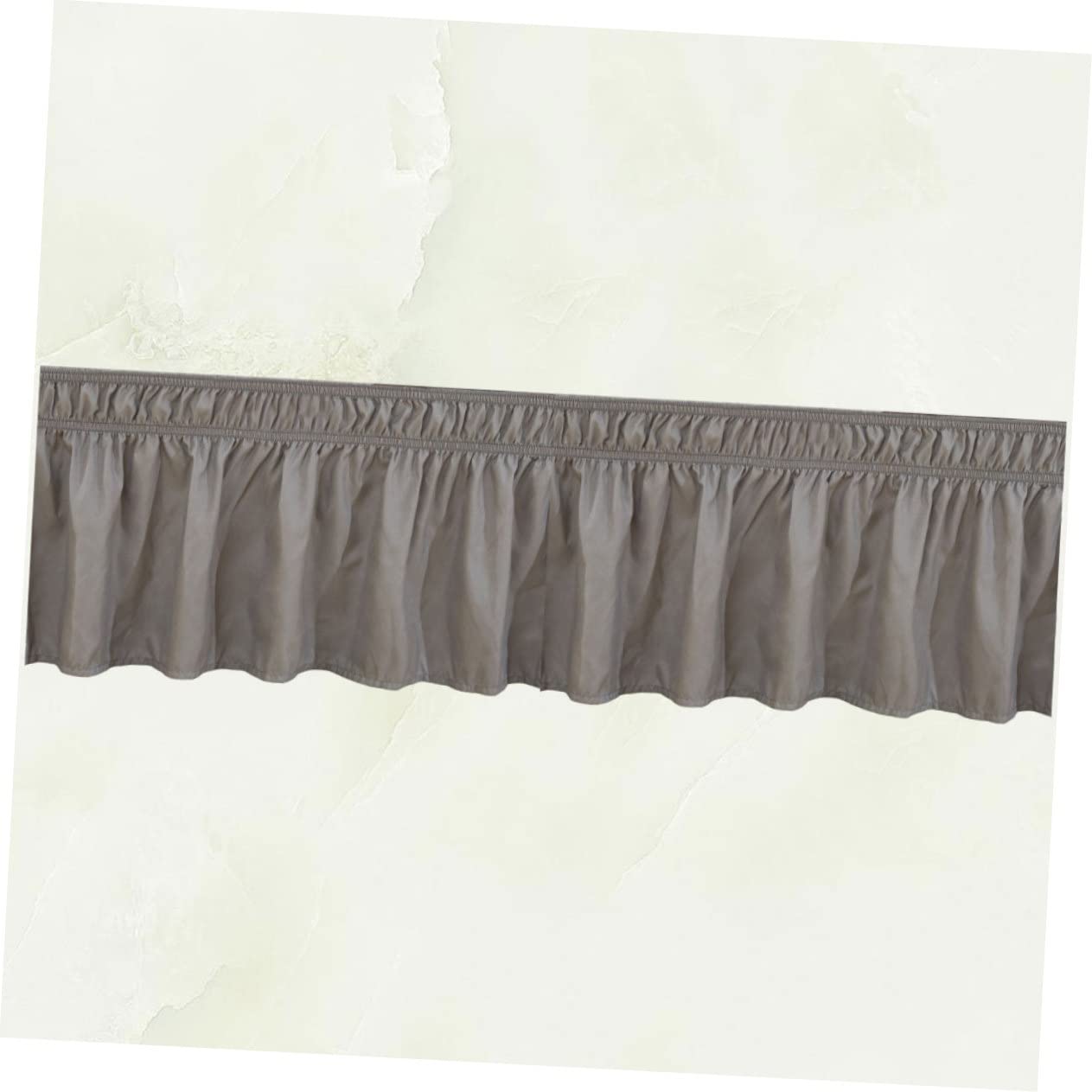 Holibanna Elastic Pleated Corner Bed Skirt - Adjustable Bed Valance & Bed Curtain for Queen/King Size Beds - Perfect for Bedroom Decor, Guest Rooms & Hotel Styling